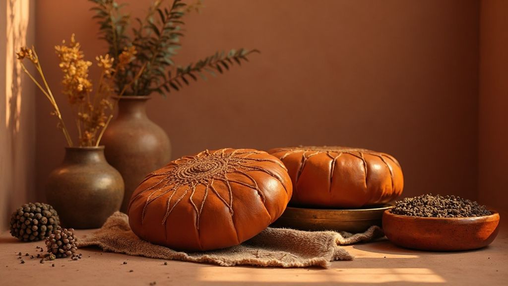 Maroquinerie artisanale marocaine en cuir naturel